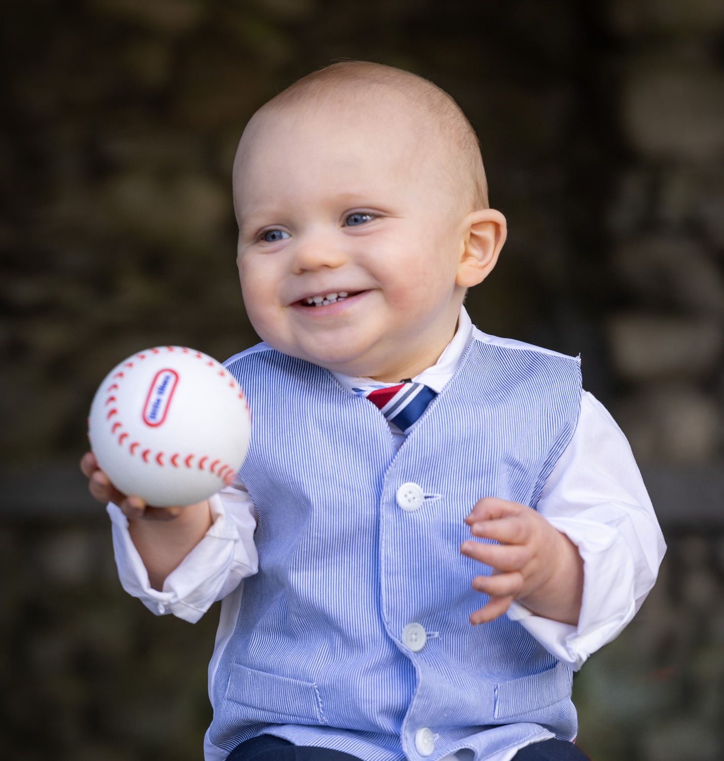 Baby with baseball