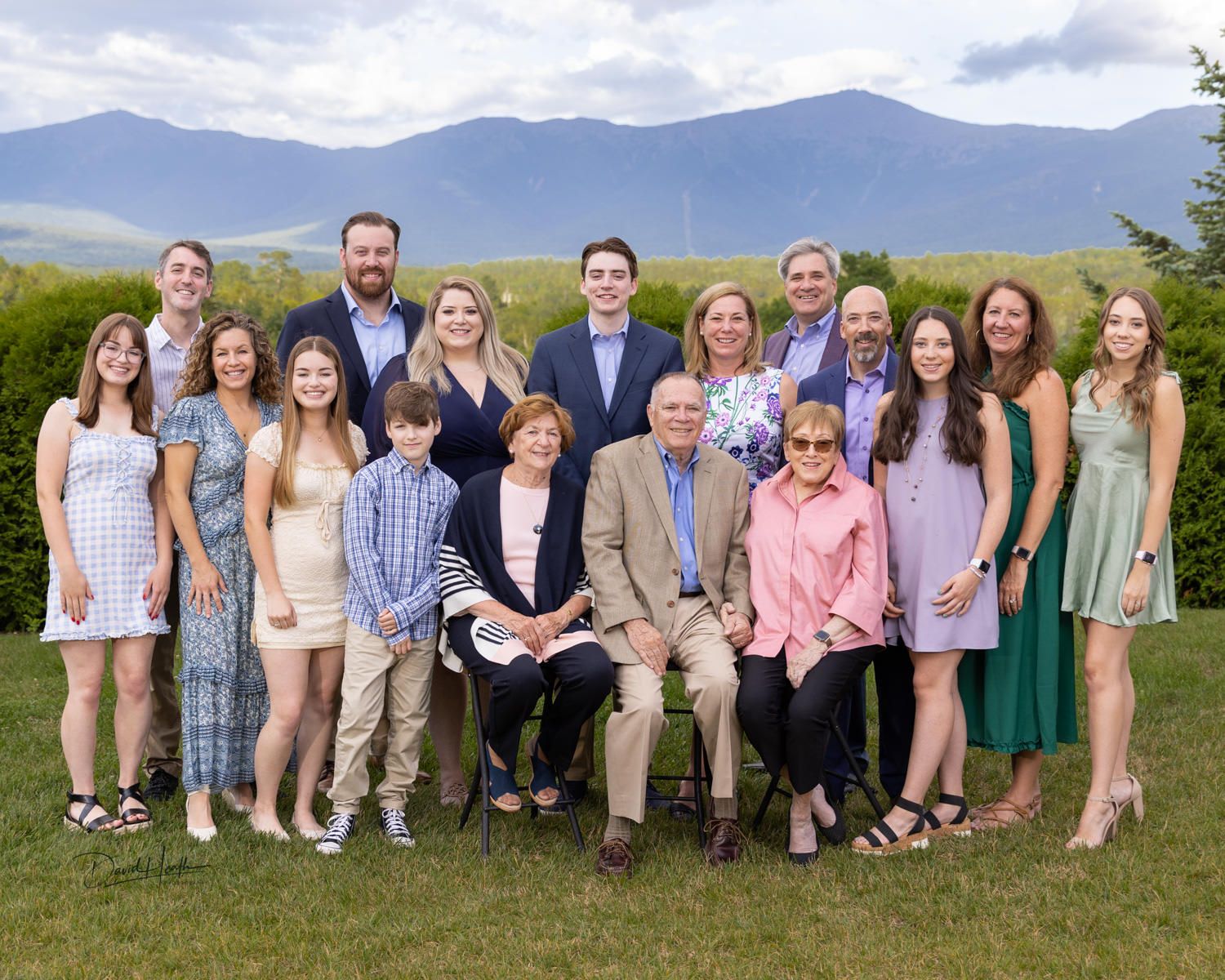 Large family portrait at Mt. Washington