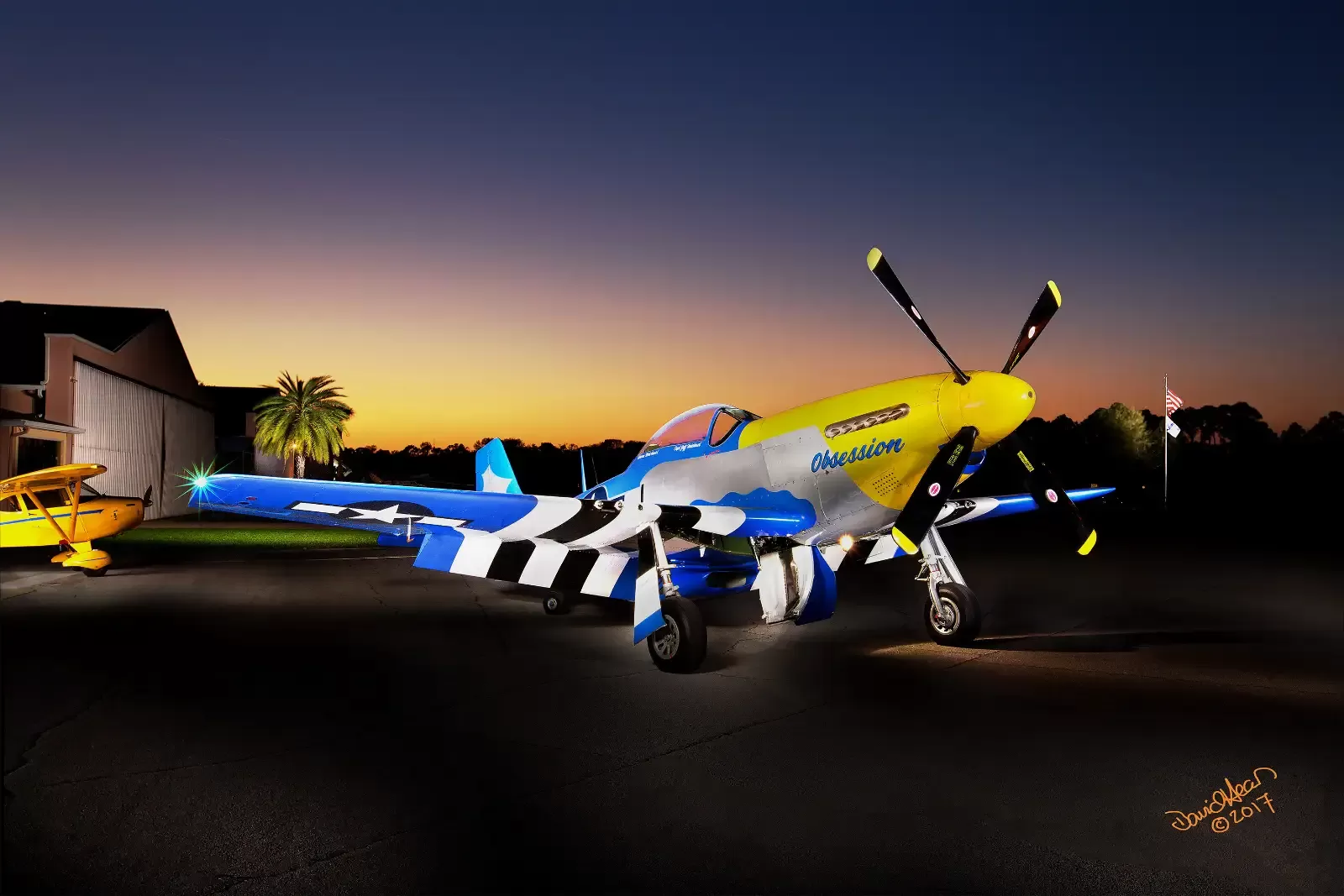 Paint Lighting P51 Mustang Plane