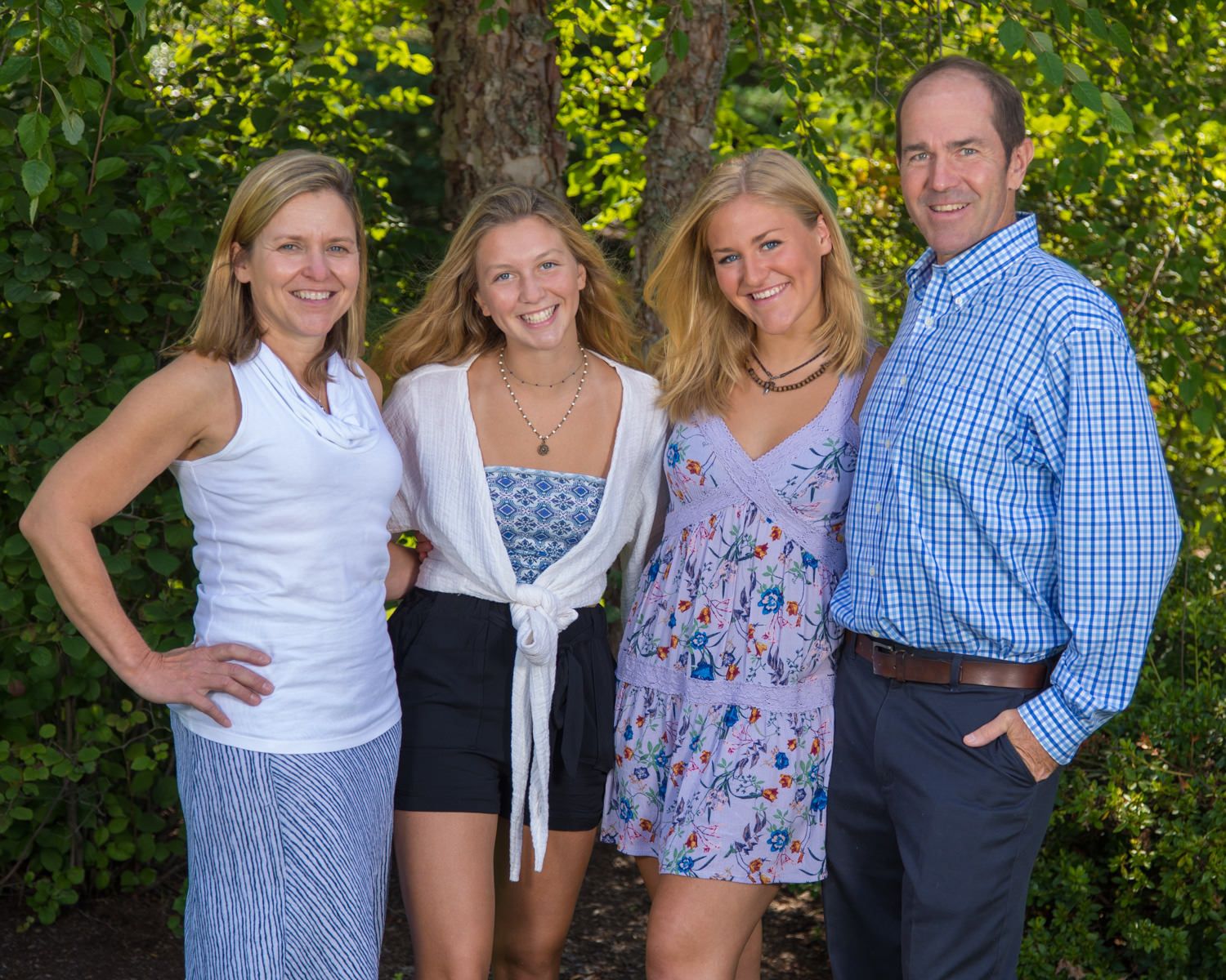 Family portrait outdoors