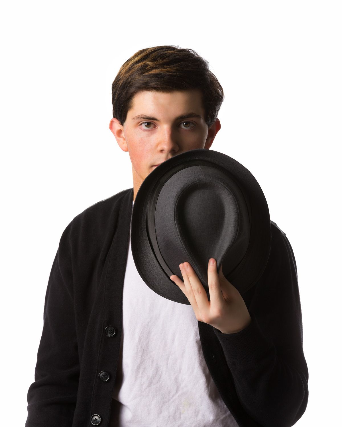 Young man with hat