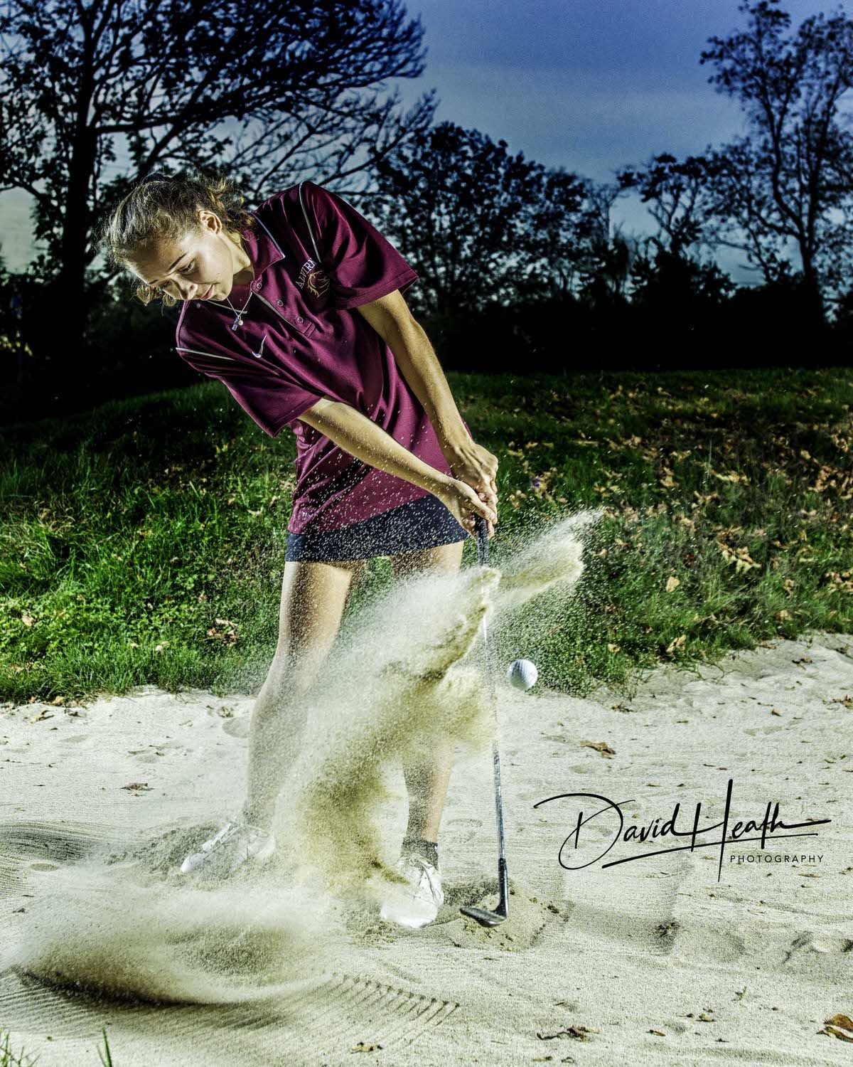 High School Golf Player Athletic Portrait
